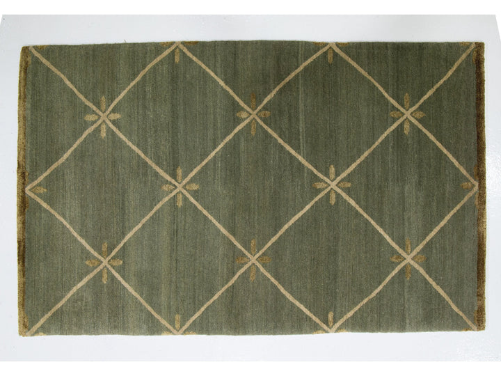 Contemporary Wool and Silk Custom Rug