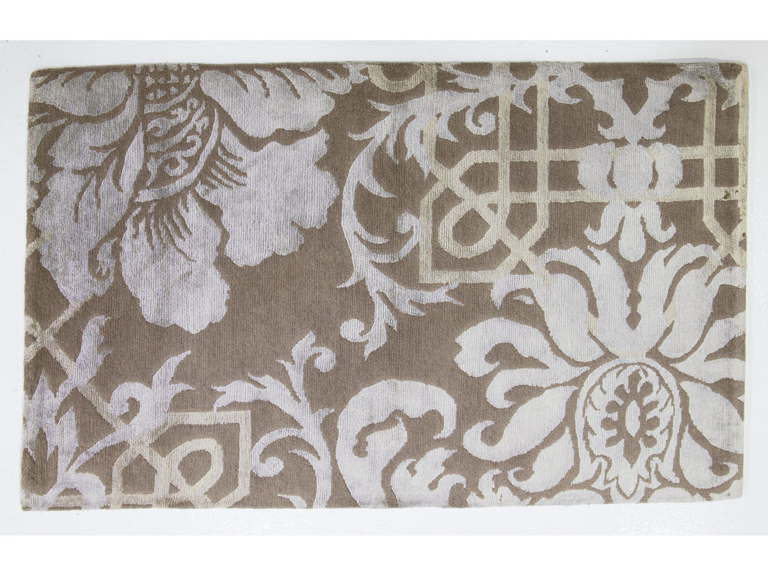 Contemporary Wool and Silk Custom Rug