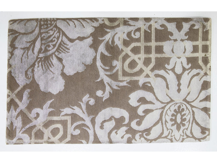 Contemporary Wool and Silk Custom Rug