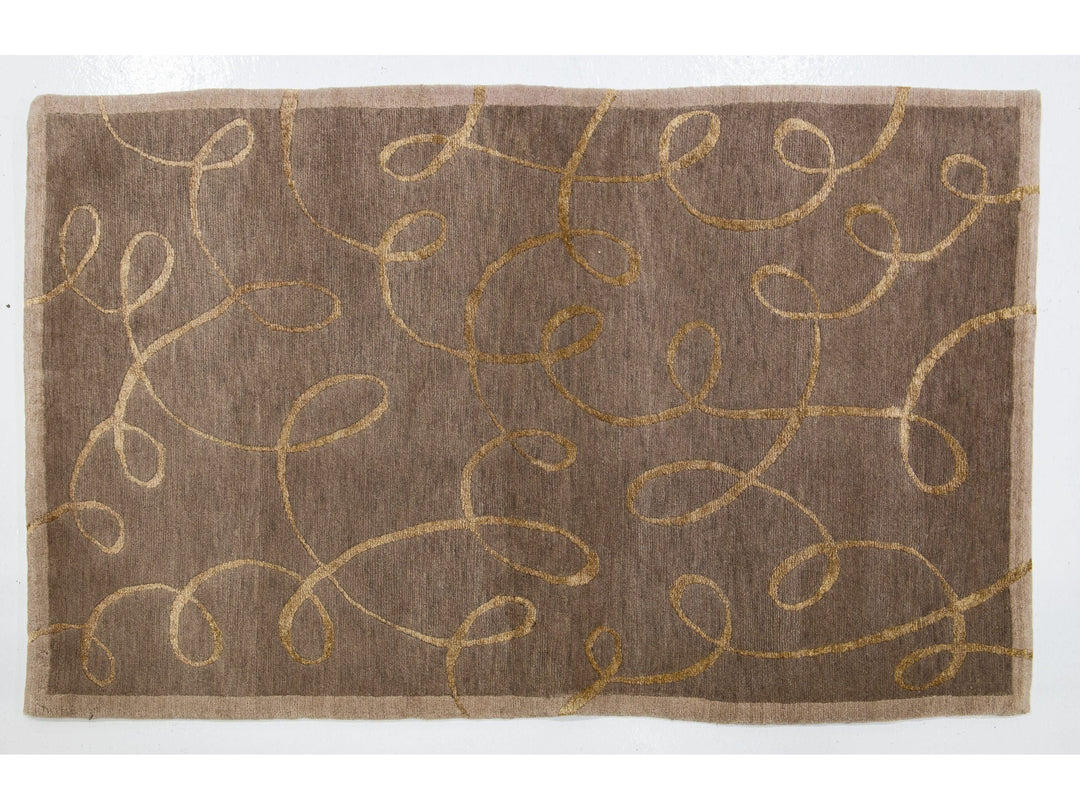 Contemporary Wool and Silk Custom Rug