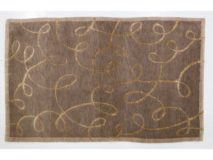 Contemporary Wool and Silk Custom Rug