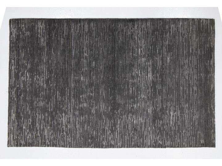 Contemporary Wool and Bamboo Silk Custom Rug