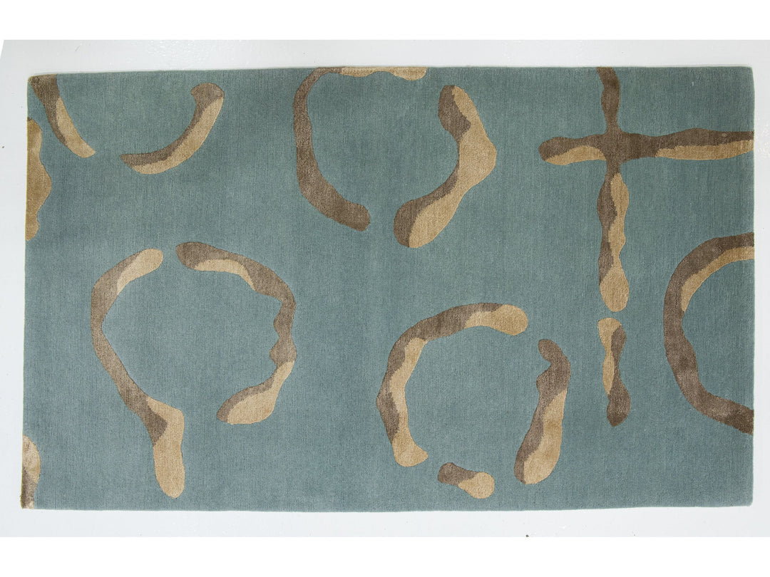 Contemporary Wool and Silk Custom Rug