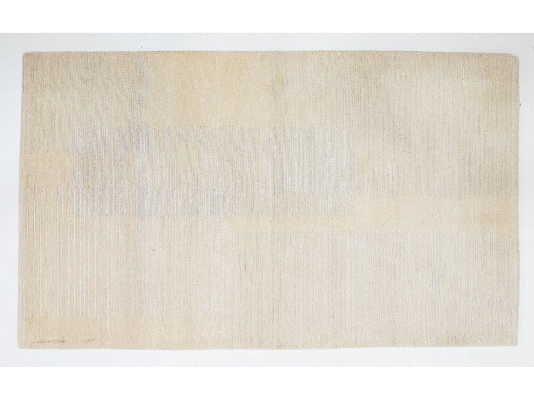 Contemporary Wool, Bamboo Silk and Linen Custom Rug