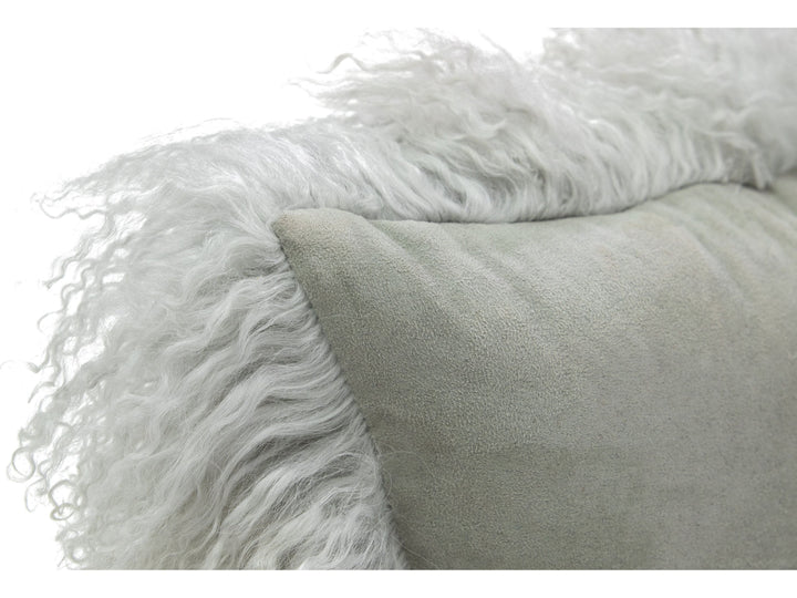 Modern Mongolian Lamb Fur Single Side Pillow