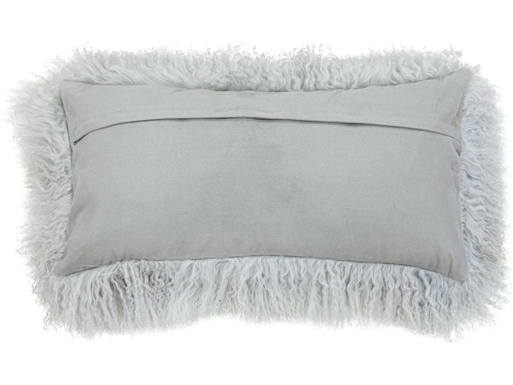 Modern Mongolian Lamb Fur Single Side Pillow