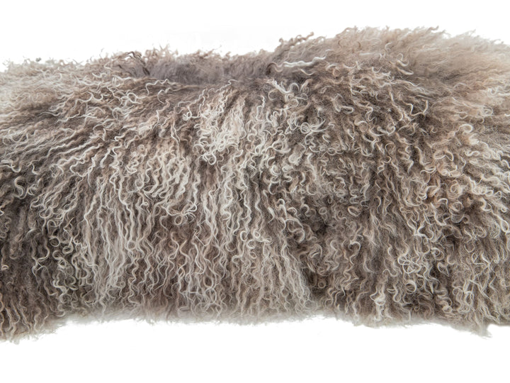 Modern Mongolian Lamb Fur Single Side Pillow