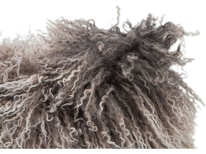 Modern Mongolian Lamb Fur Single Side Pillow