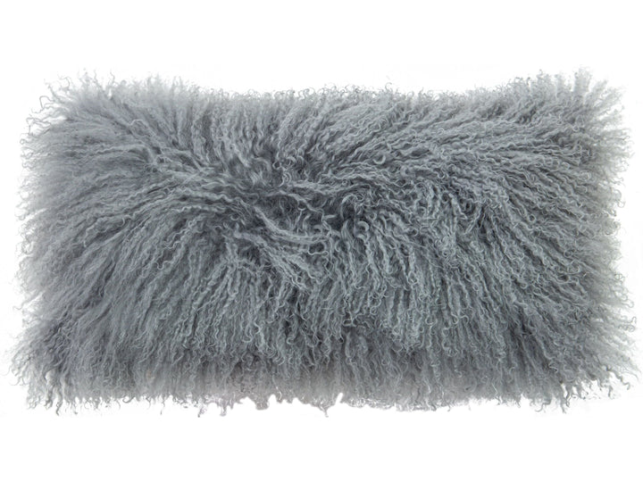 Modern Mongolian Lamb Fur Single Side Pillow