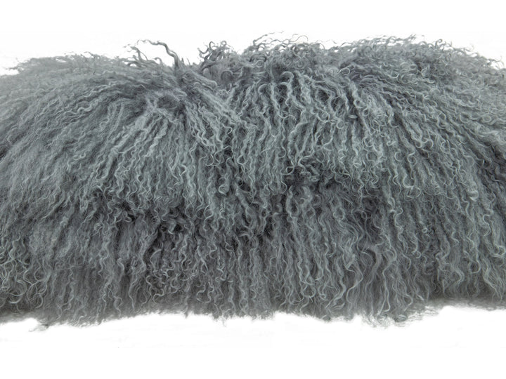 Modern Mongolian Lamb Fur Single Side Pillow
