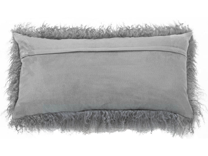 Modern Mongolian Lamb Fur Single Side Pillow