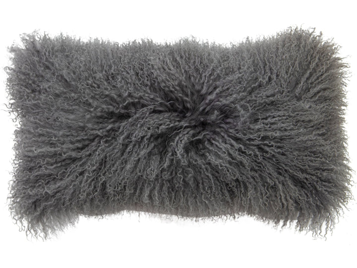 Modern Mongolian Lamb Fur Single Side Pillow