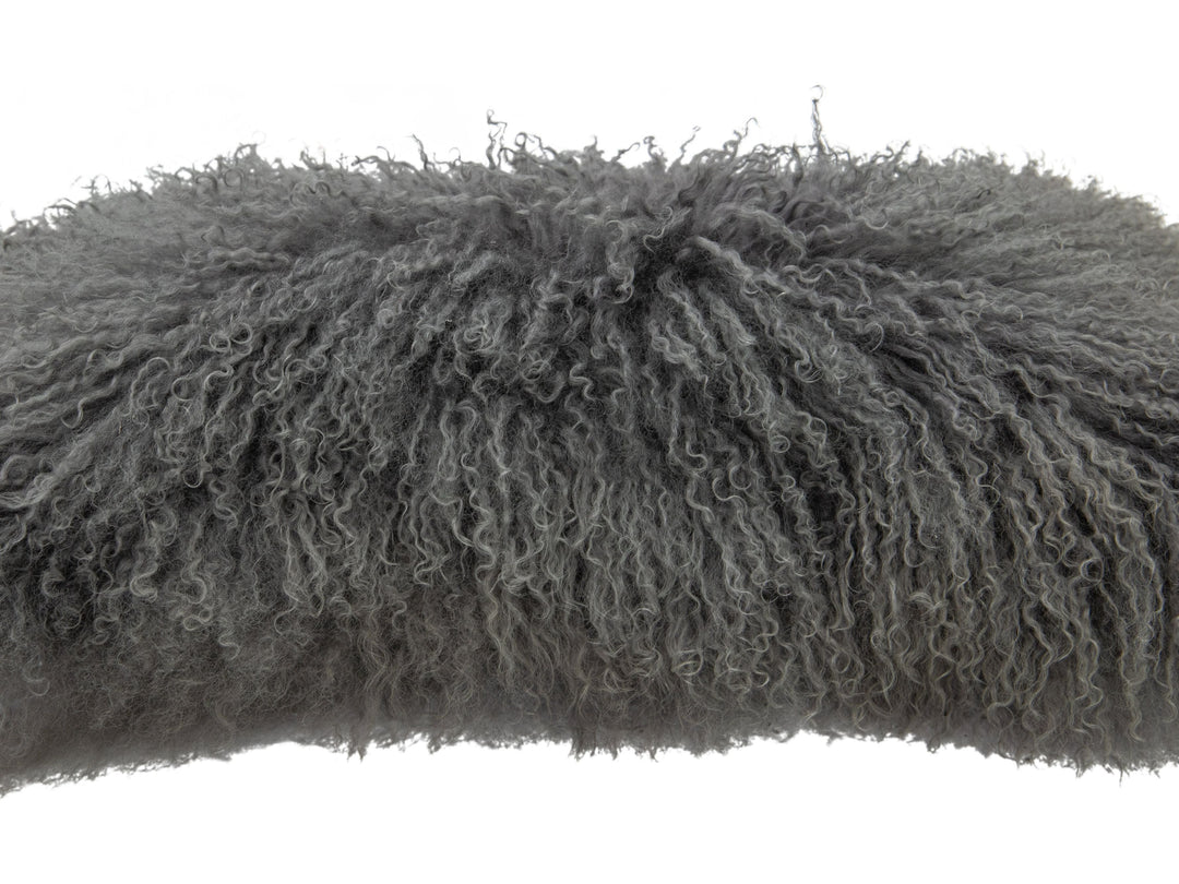 Modern Mongolian Lamb Fur Single Side Pillow