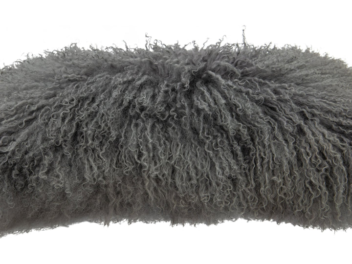 Modern Mongolian Lamb Fur Single Side Pillow