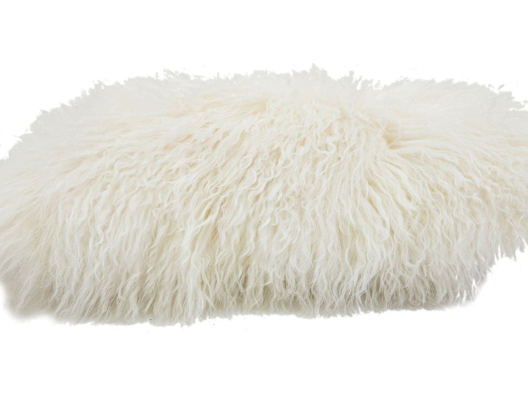 Modern Mongolian Lamb Fur Single Side Pillow