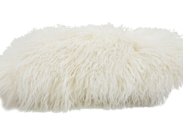 Modern Mongolian Lamb Fur Single Side Pillow