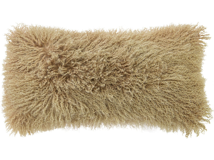 Modern Mongolian Lamb Fur Single Side Pillow