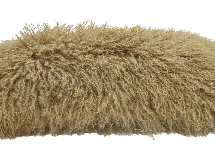 Modern Mongolian Lamb Fur Single Side Pillow