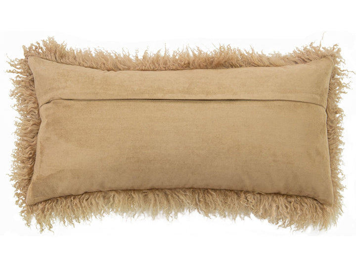 Modern Mongolian Lamb Fur Single Side Pillow