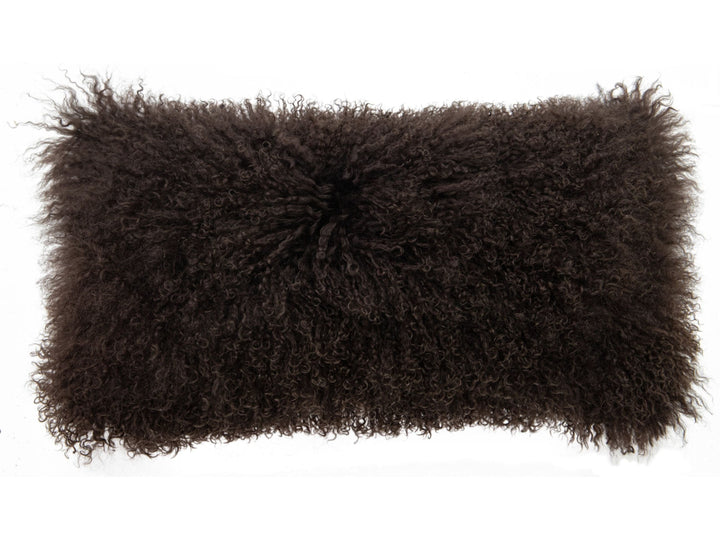 Modern Mongolian Lamb Fur Single Side Pillow
