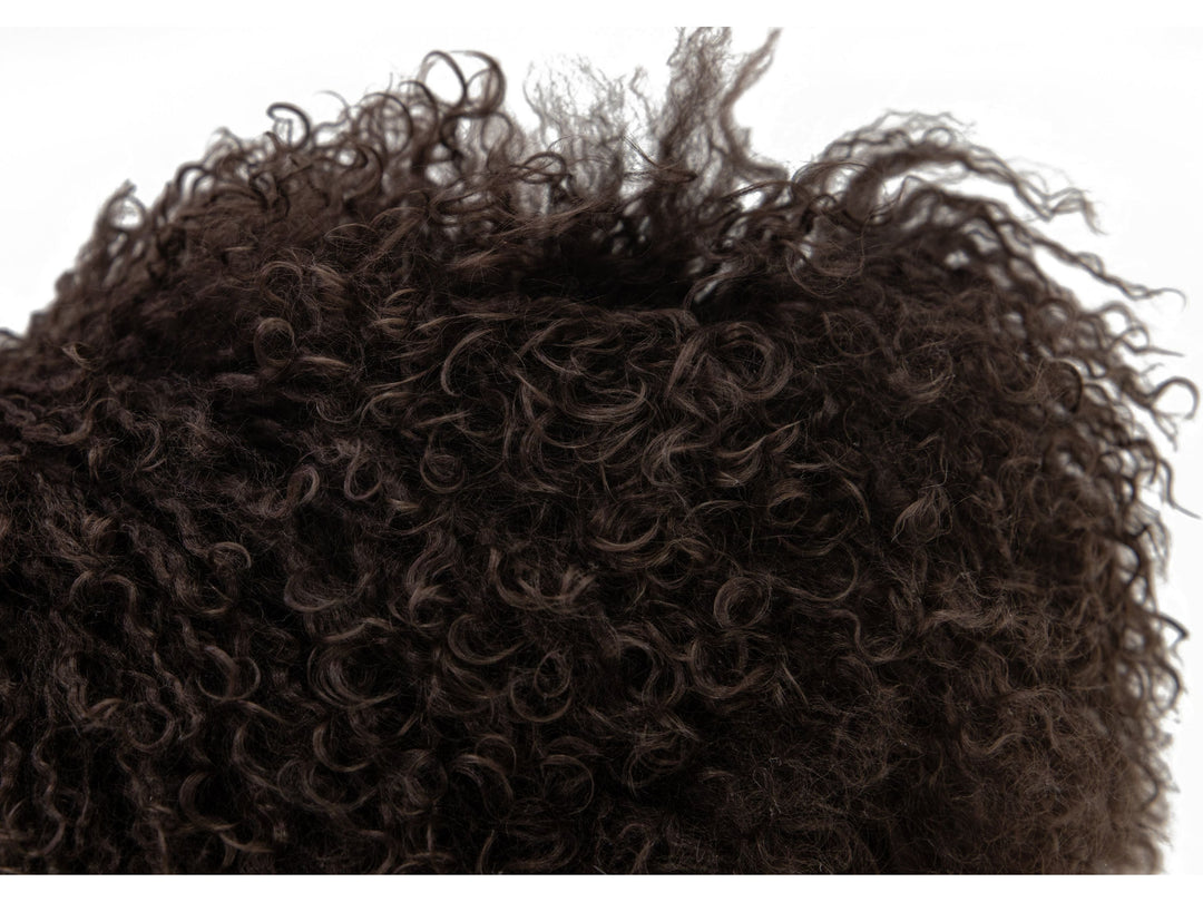 Modern Mongolian Lamb Fur Single Side Pillow