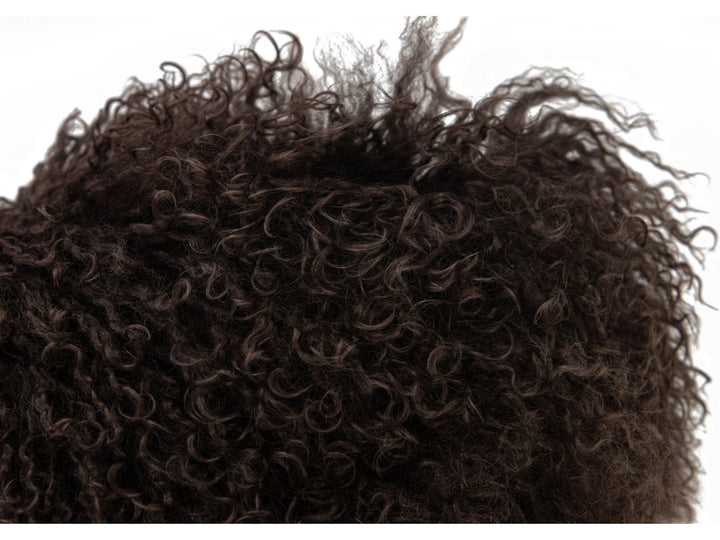 Modern Mongolian Lamb Fur Single Side Pillow