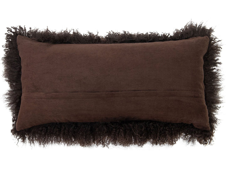 Modern Mongolian Lamb Fur Single Side Pillow