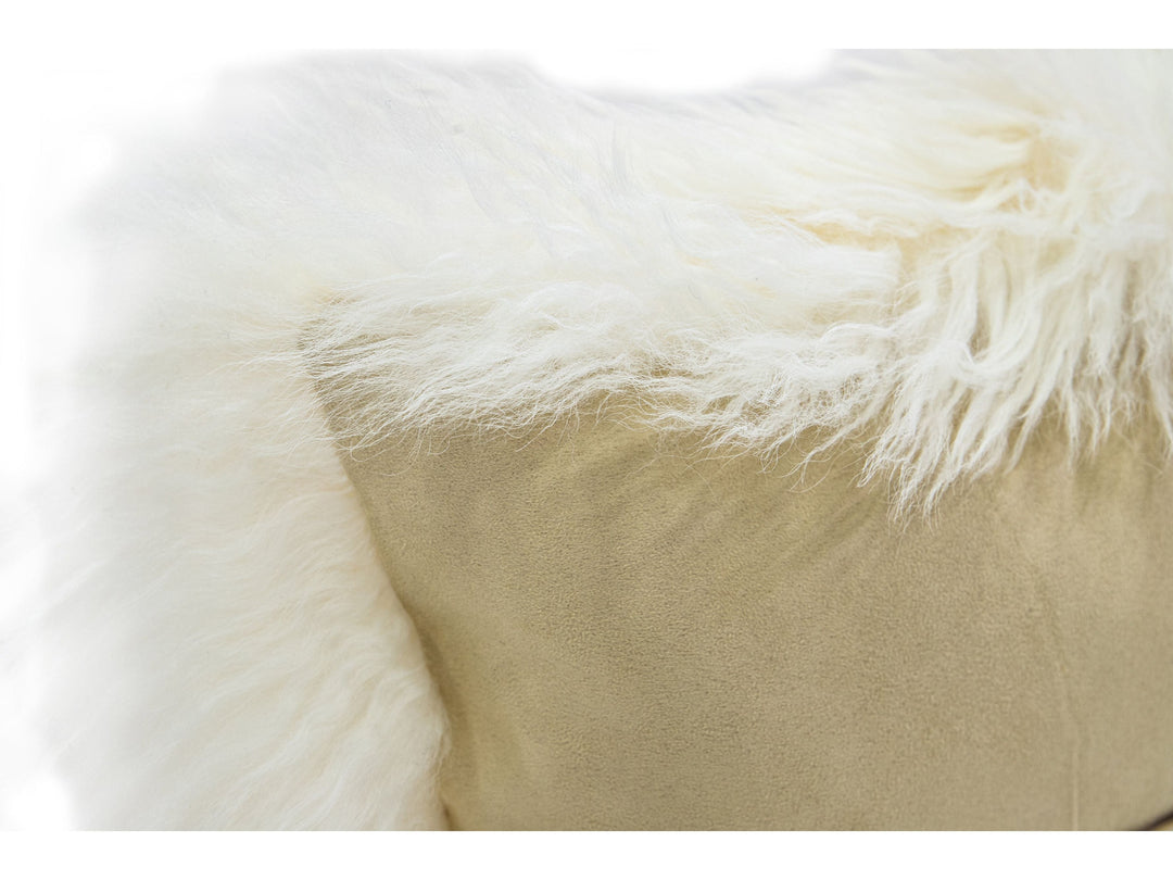 Modern Mongolian Lamb Fur Single Side Pillow