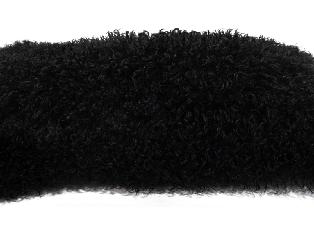 Modern Mongolian Lamb Fur Single Side Pillow