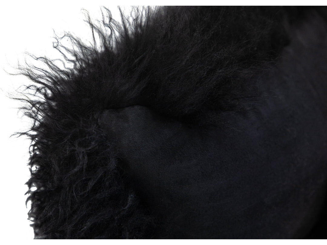 Modern Mongolian Lamb Fur Single Side Pillow