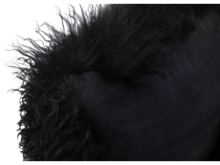 Modern Mongolian Lamb Fur Single Side Pillow