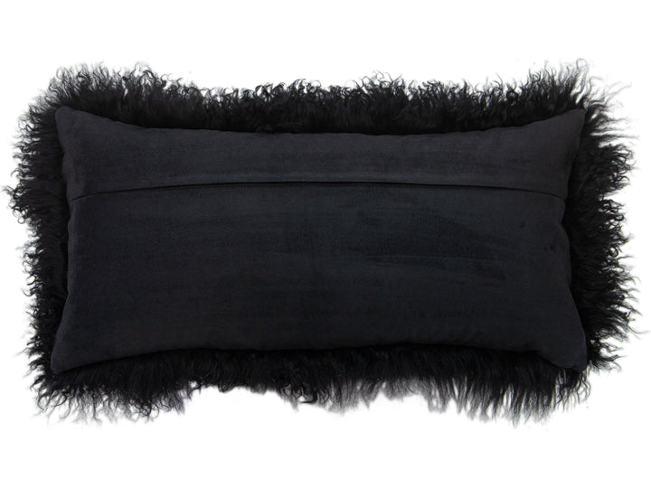 Modern Mongolian Lamb Fur Single Side Pillow