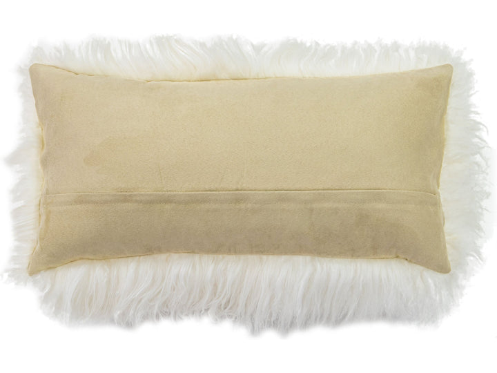 Modern Mongolian Lamb Fur Single Side Pillow