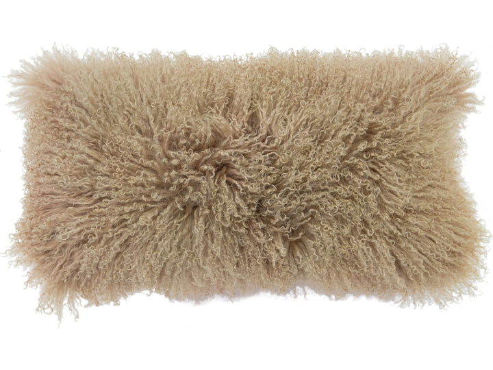 Modern Mongolian Lamb Fur Single Side Pillow