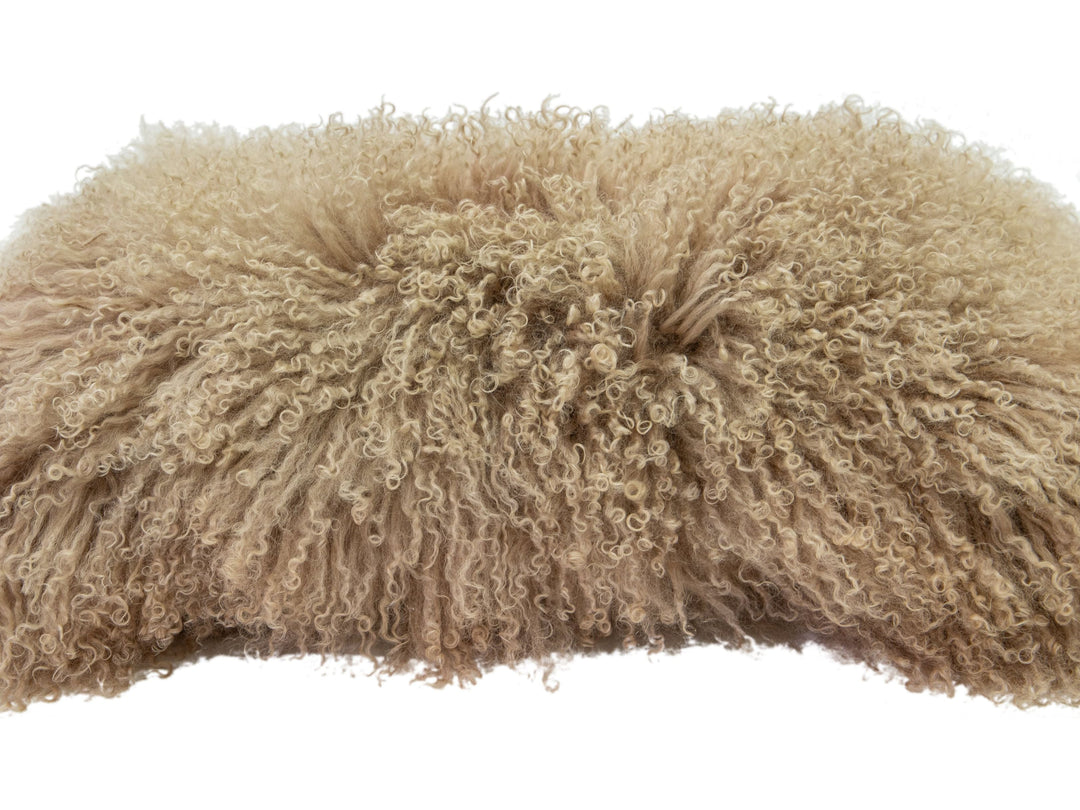 Modern Mongolian Lamb Fur Single Side Pillow