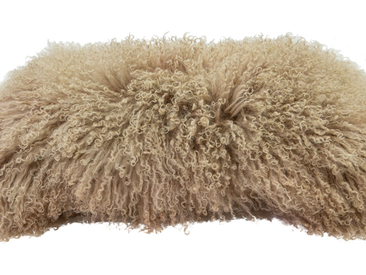 Modern Mongolian Lamb Fur Single Side Pillow