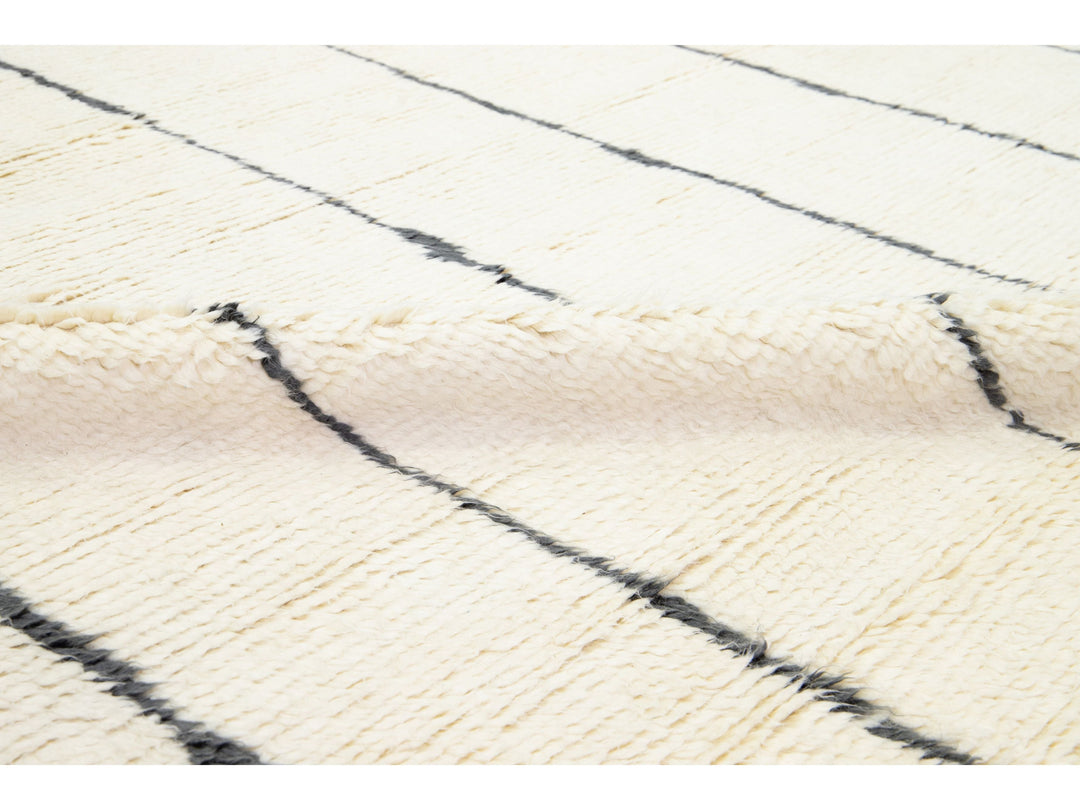 Modern Moroccan Wool Rug 10 X 14
