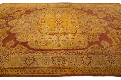 Antique Persian Amritsar Wool Rug 11 X 17