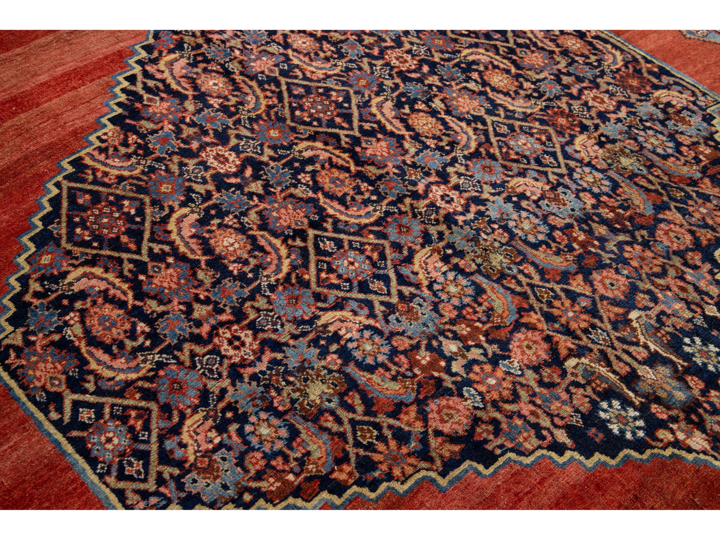 Antique Persian Bidjar Wool Rug 8 X 14