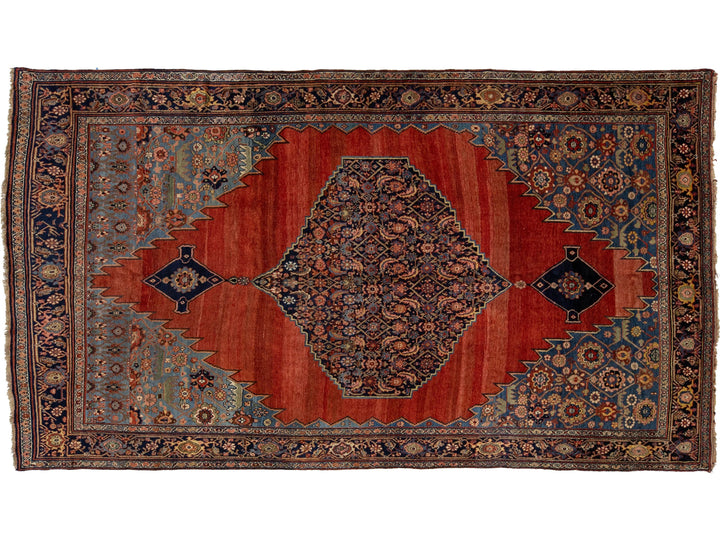 Antique Persian Bidjar Wool Rug 8 X 14