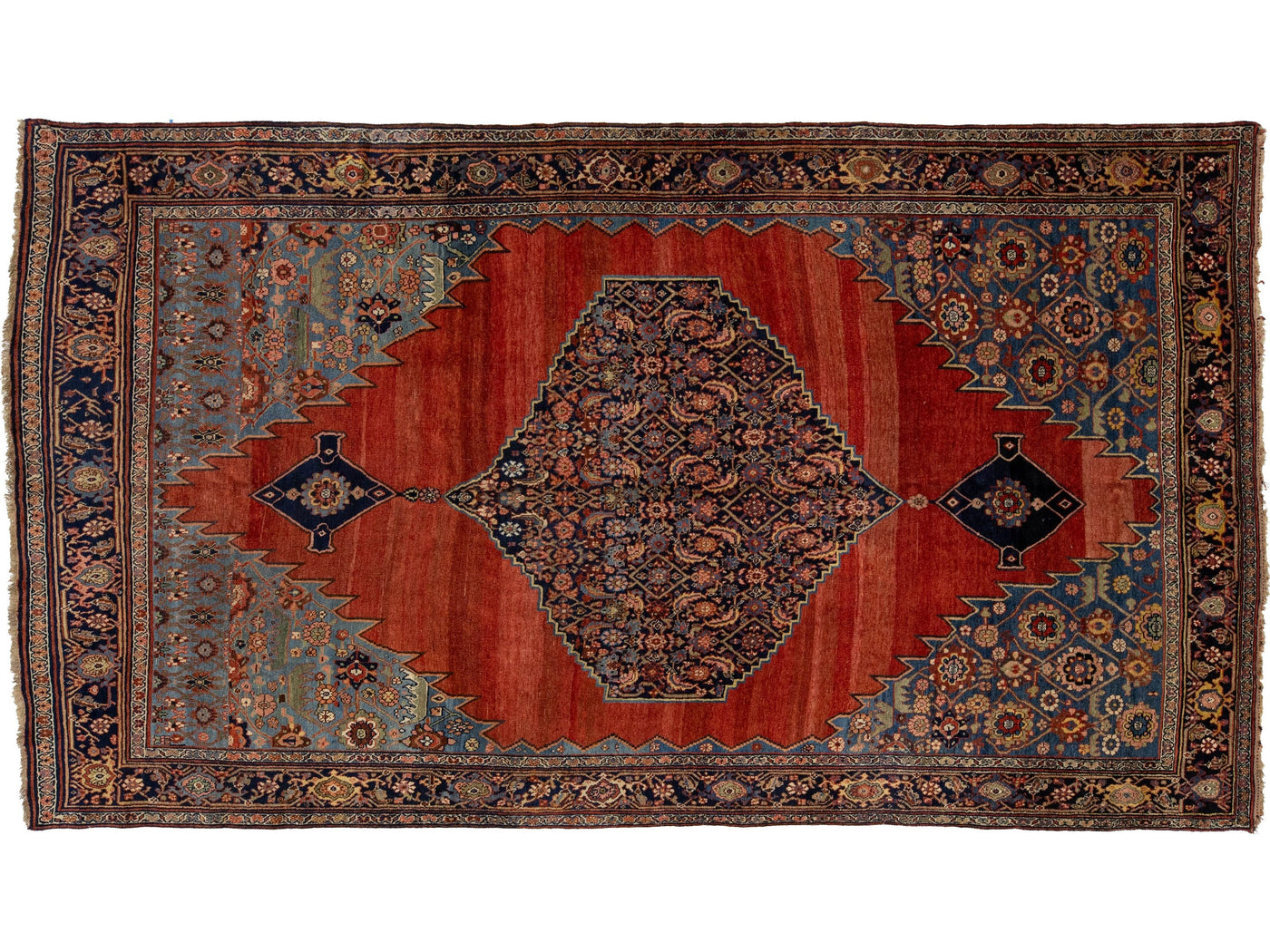 Antique Persian Bidjar Wool Rug 8 X 14