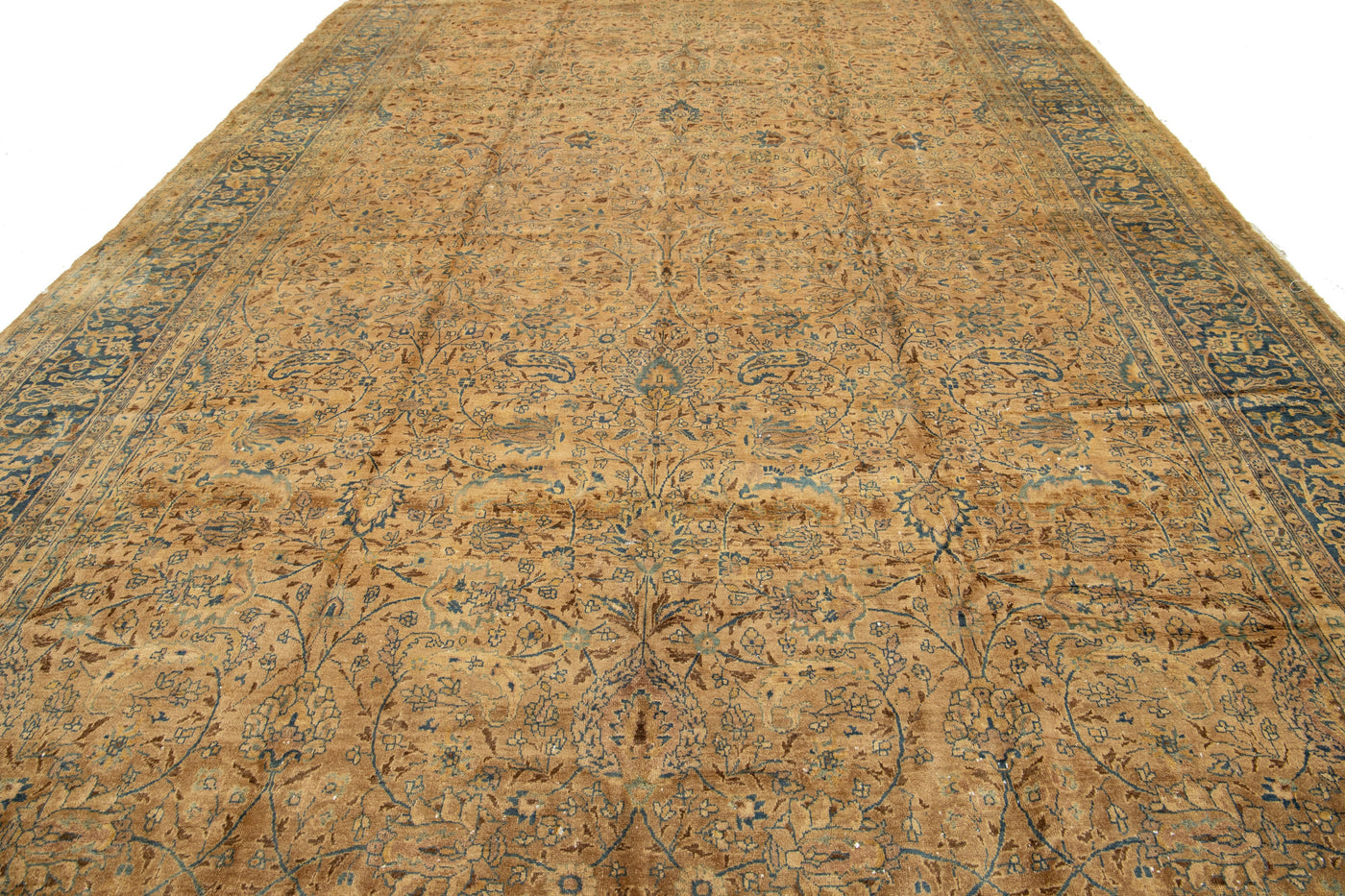 Antique Mashad Persian Wool Rug 11 X 22