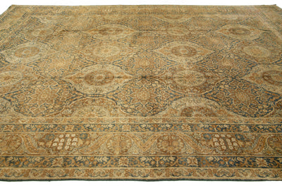 Antique Kerman Wool Rug 10 X 16