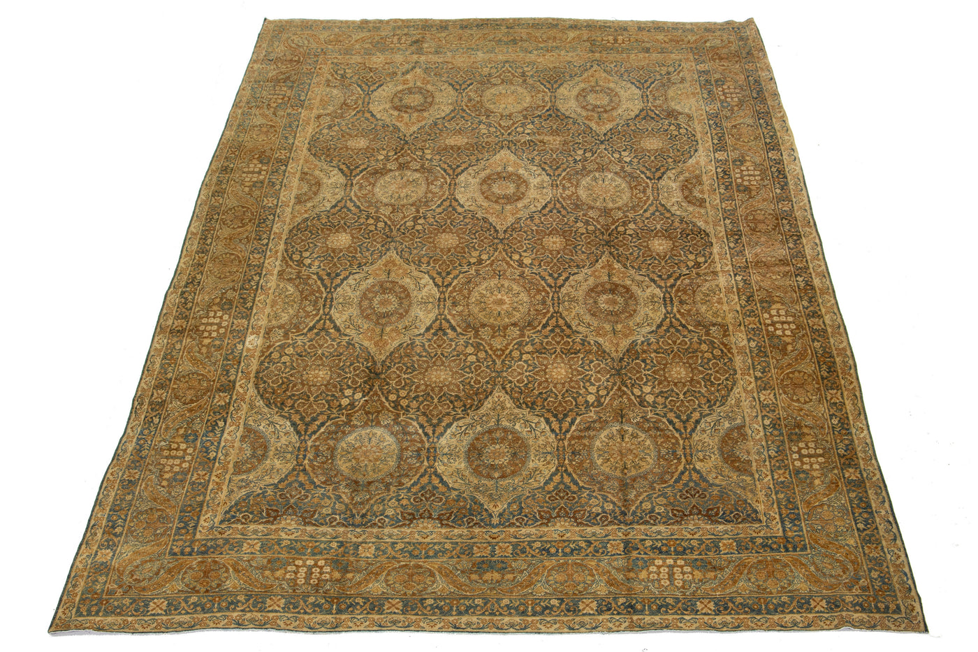 Antique Kerman Wool Rug 10 X 16