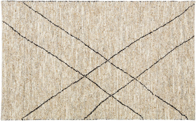 Modern Textured Wool Rug 5 X 8