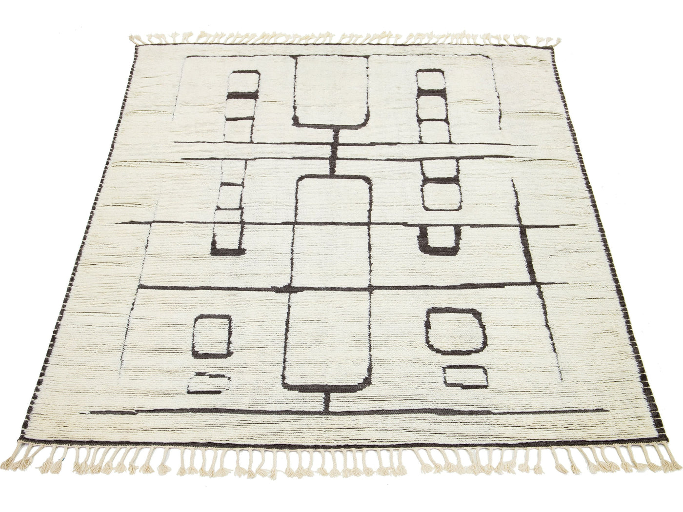 Modern Safi Collection Wool Rug 9 X 12