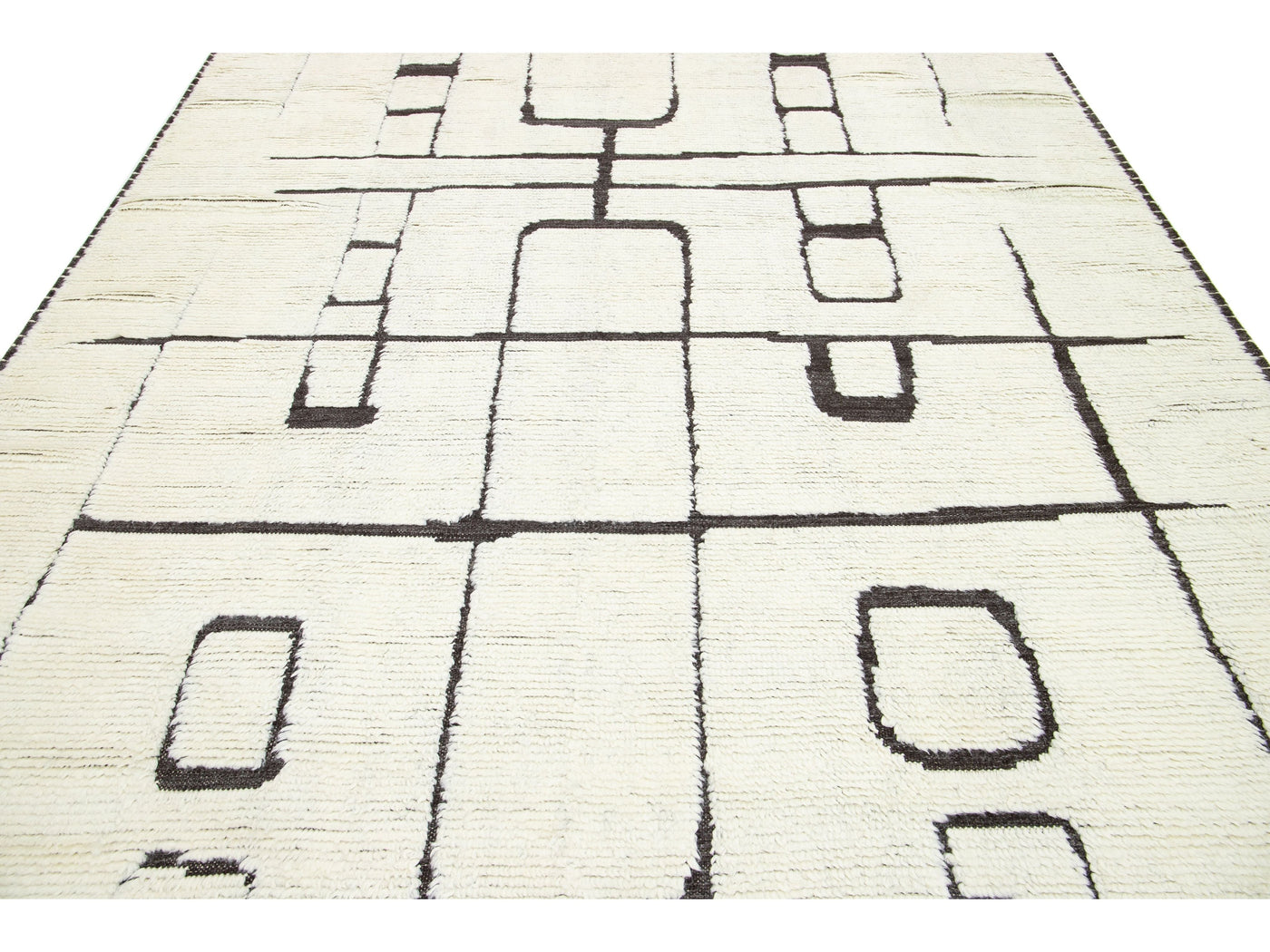 Modern Safi Collection Wool Rug 9 X 12