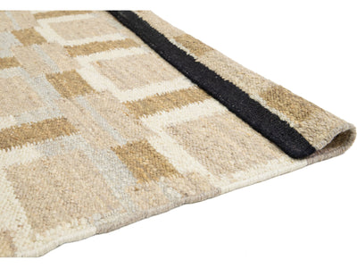 Modern Scandinavian Wool Rug 12 X 15