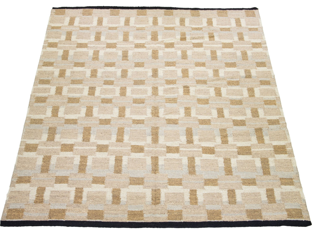Modern Scandinavian Wool Rug 12 X 15