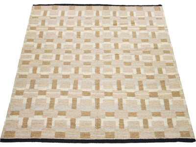 Modern Scandinavian Wool Rug 12 X 15